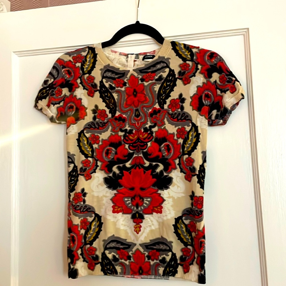 J Crew Paisley Sweater Top